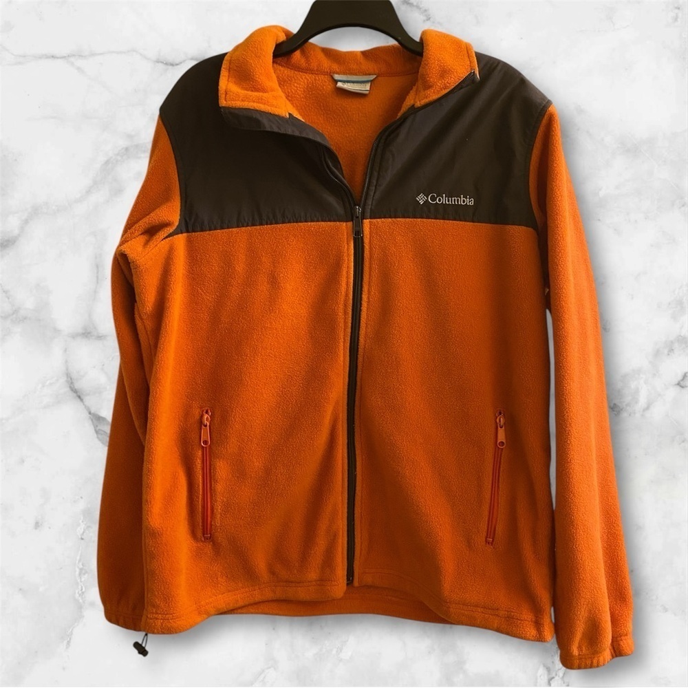 Columbia Orange and Dark Gray Fleece Jacket